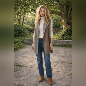 MOTH (Anthropologie) Shawl Collar Open Vest — XS (Fits XS–M)